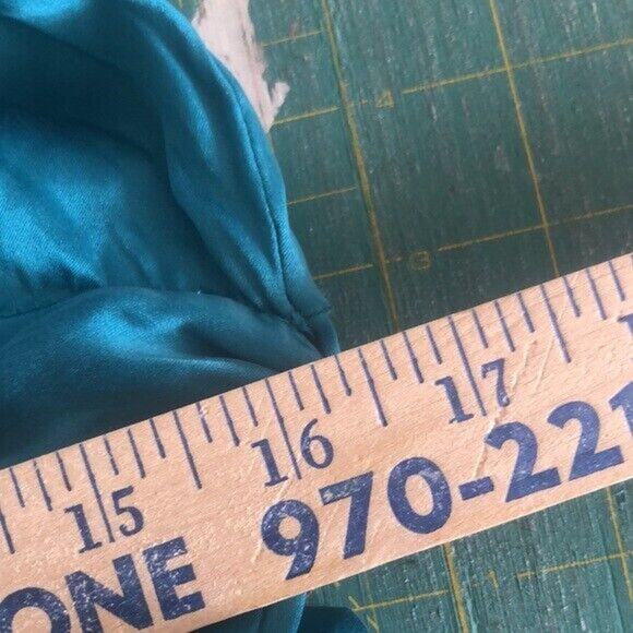 Vtg EXPRESS sz M SILK Blend TOP Tie Belt Short Sleeve Gathered Neckline Babydoll - Picture 6 of 7